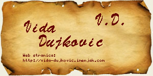 Vida Dujković vizit kartica